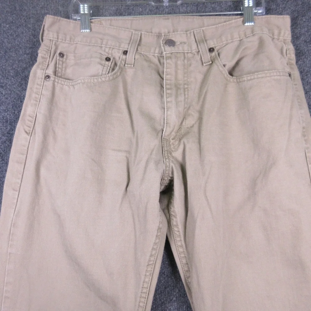 Levis 559 Jeans Mens 34x31 Beige Relaxed Straight Fit Denim Light Wash Cotton